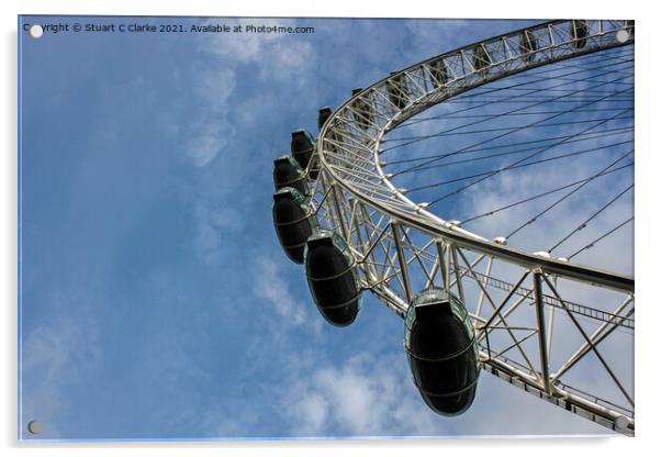 London Eye Acrylic by Stuart C Clarke