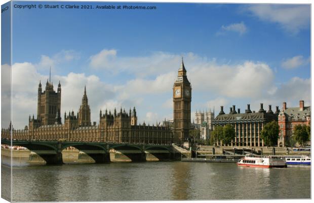 Palace of Westminster Canvas Print by Stuart C Clarke