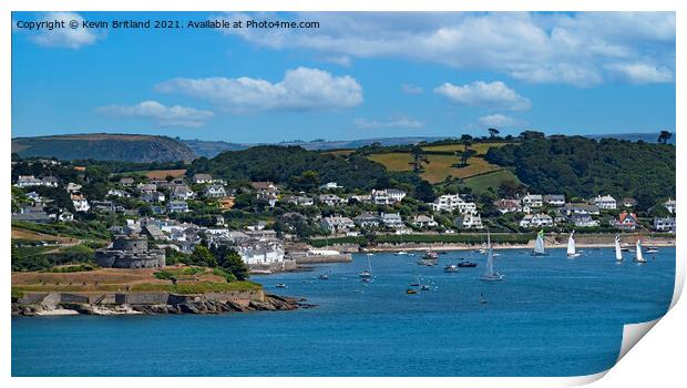St mawes view Cornwall Print by Kevin Britland