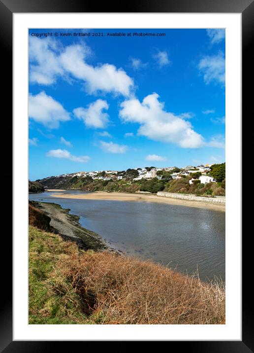The gannel newquay Framed Mounted Print by Kevin Britland