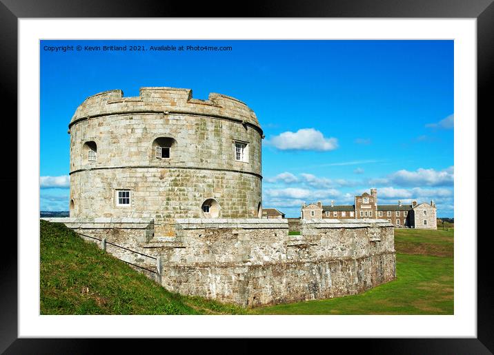 Pendennis castle cornwall Framed Mounted Print by Kevin Britland