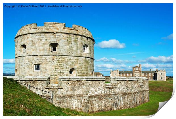 Pendennis castle cornwall Print by Kevin Britland