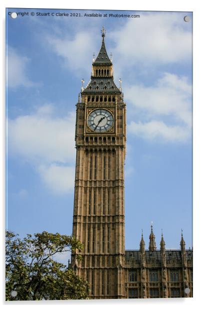 Big Ben Acrylic by Stuart C Clarke
