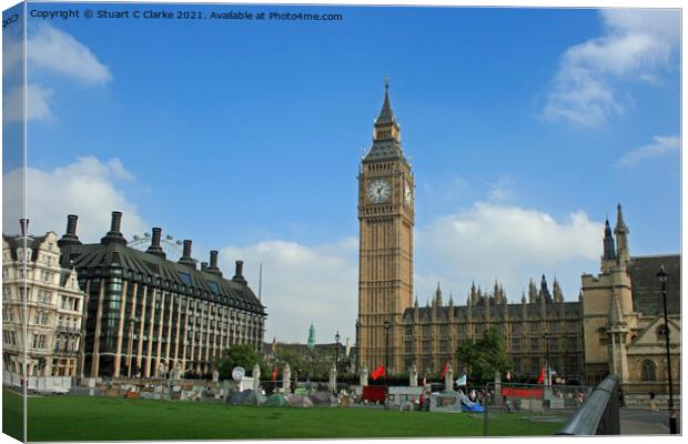 Palace of Westminster Canvas Print by Stuart C Clarke