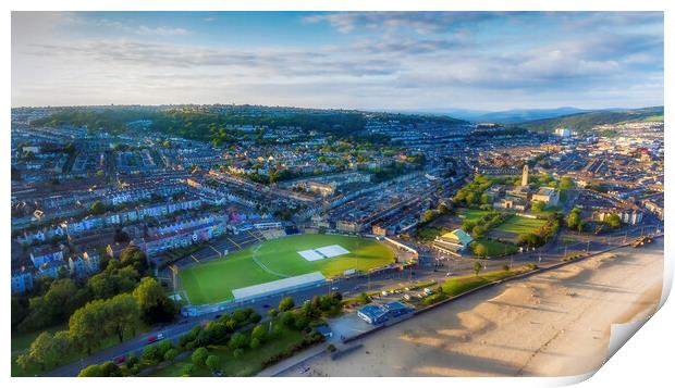 St Helen's Rugby and Cricket Ground Print by Leighton Collins