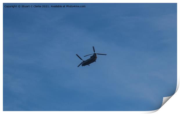 RAF Chinook Print by Stuart C Clarke