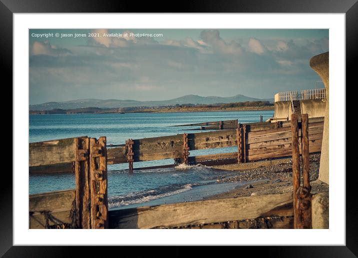 Criccieth Beach Framed Mounted Print by jason jones