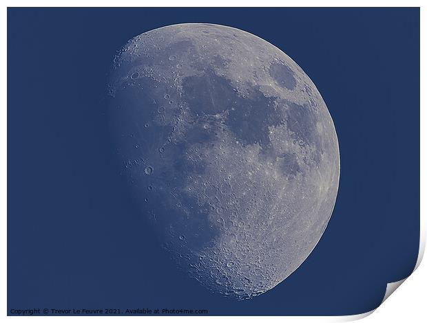 Day Moon Print by Trevor Le Feuvre