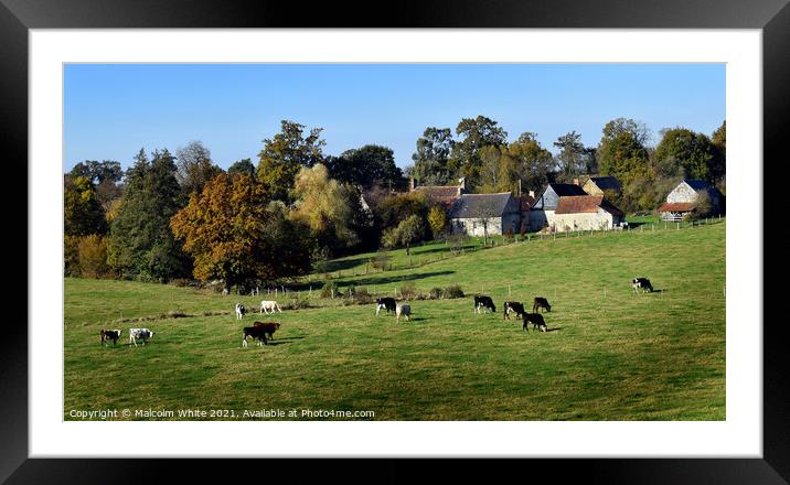 Colors of Autumn Landscape. Normandie Domfront .  Framed Mounted Print by Malcolm White