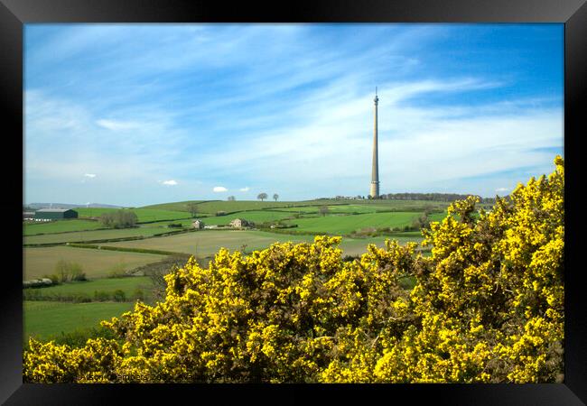Emley Moor Mast View Framed Print by Alison Chambers