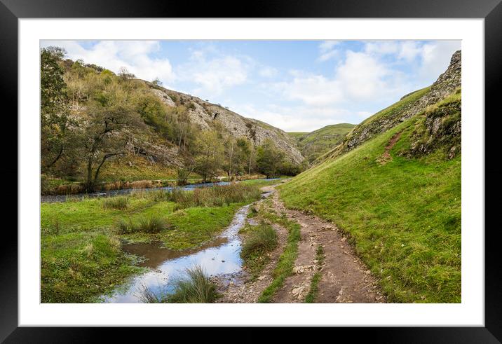 Foot of the Dovedale valley Framed Mounted Print by Jason Wells