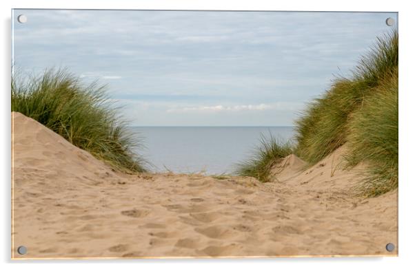 Irish Sea from the top of a sand dune Acrylic by Jason Wells