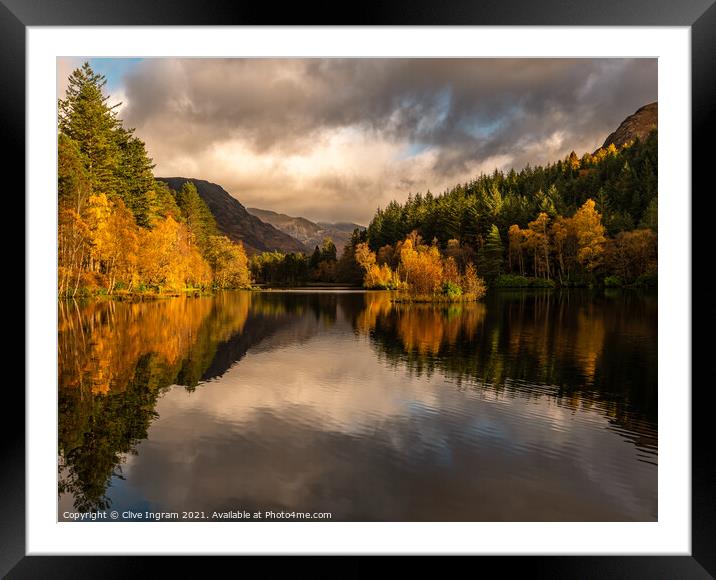 Scottish landscape in the autumn Framed Mounted Print by Clive Ingram