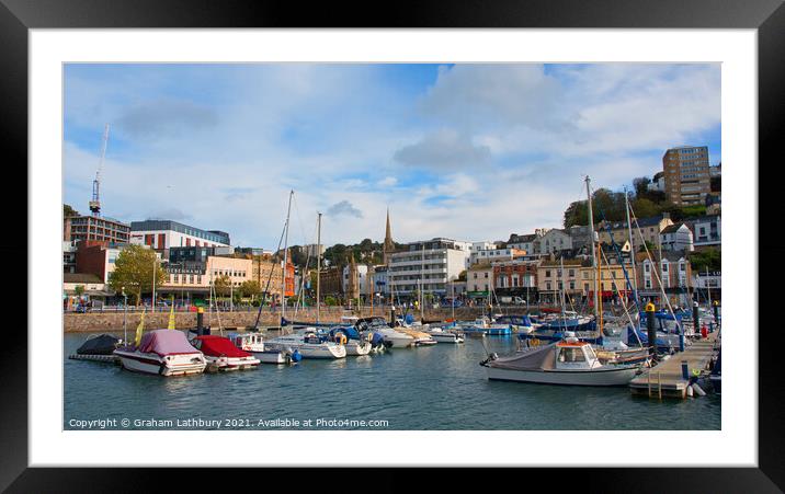 Torquay Harbour Framed Mounted Print by Graham Lathbury