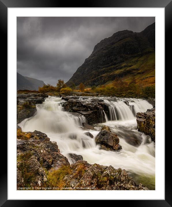 Thundering Scottish Fall Framed Mounted Print by Clive Ingram