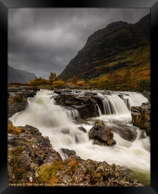 Thundering Scottish Fall Framed Print by Clive Ingram