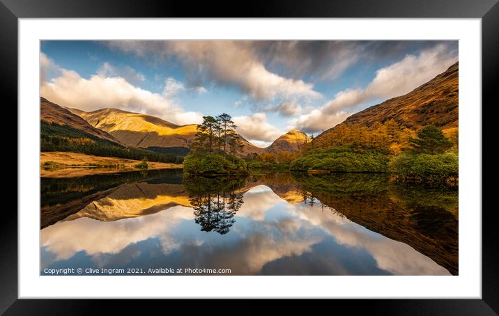 Majestic Scottish Serenity Framed Mounted Print by Clive Ingram