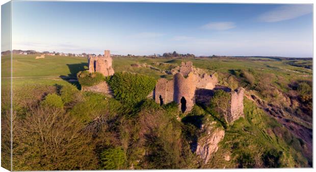 Pennard castle Gower Canvas Print by Leighton Collins