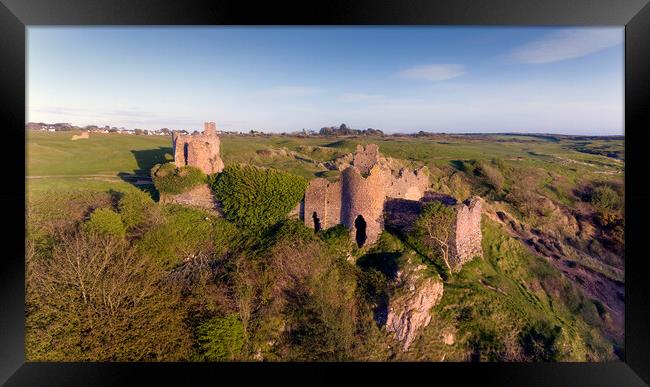 Pennard castle Gower Framed Print by Leighton Collins
