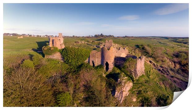 Pennard castle Gower Print by Leighton Collins