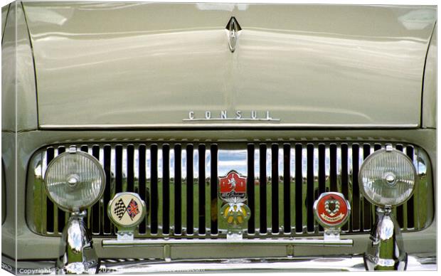 Ford Consul classic car detail Canvas Print by Chris Rose