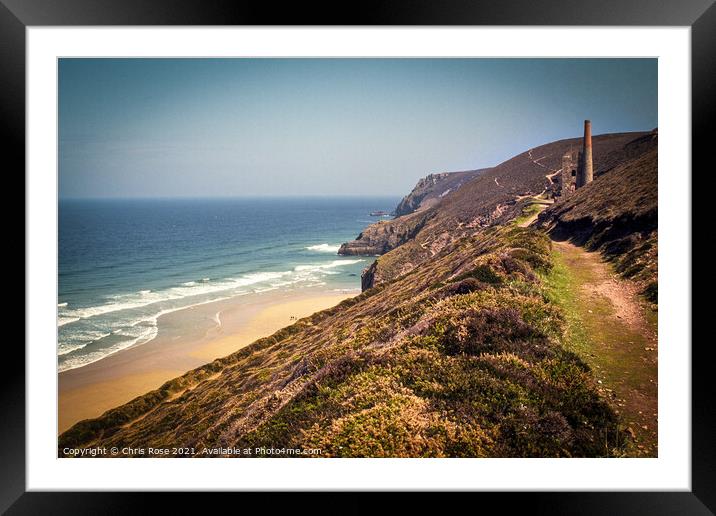 St Agnes Head Framed Mounted Print by Chris Rose