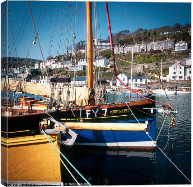 Looe harbour Canvas Print by Chris Rose