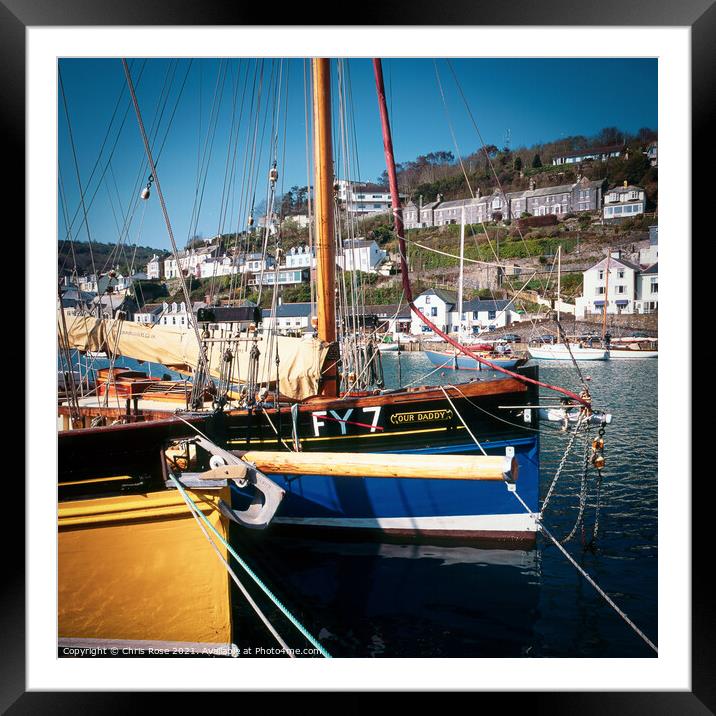 Looe harbour Framed Mounted Print by Chris Rose