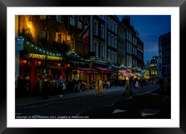 Coach & Horses Wellington Street Covent Garden London Framed Mounted Print by Paul Chambers