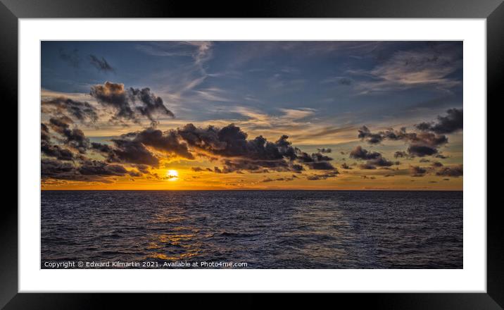 Sunset, Irish Sea Framed Mounted Print by Edward Kilmartin
