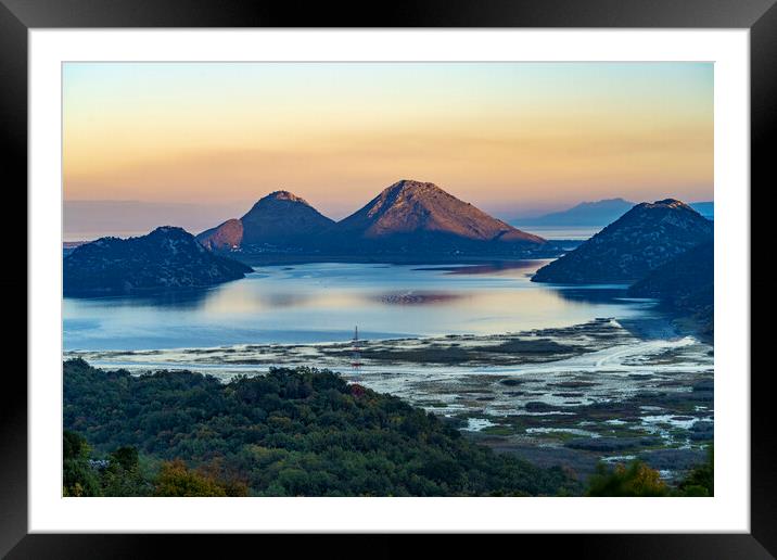 Skadar lake Montenegro Framed Mounted Print by peter schickert