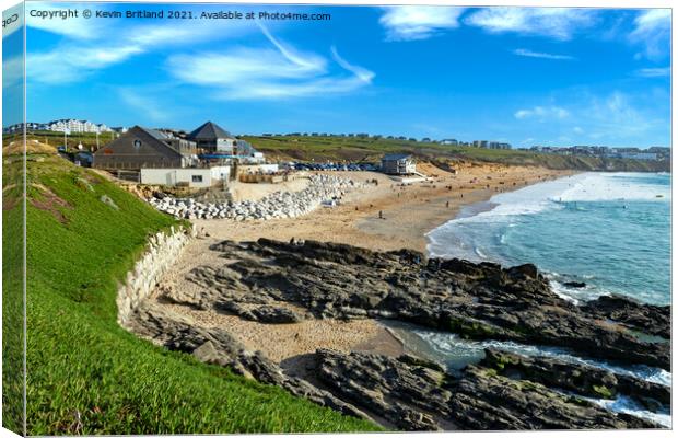 Fistral beach newquay Canvas Print by Kevin Britland