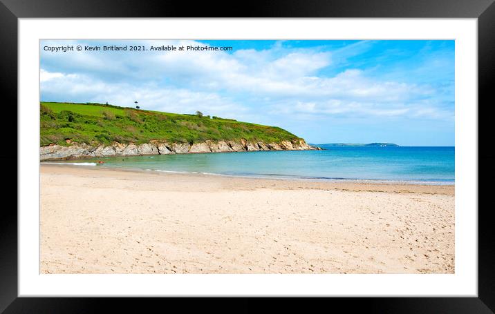 Swanpool beach falmouth Framed Mounted Print by Kevin Britland