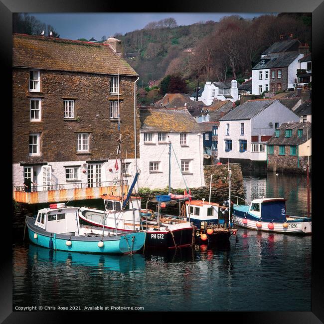 Polperro Harbour Framed Print by Chris Rose