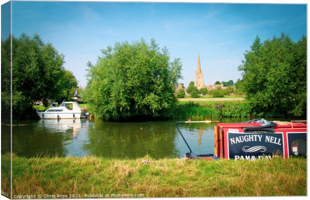 Lechlade, River Thames Canvas Print by Chris Rose