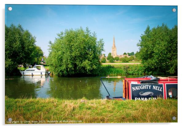 Lechlade, River Thames Acrylic by Chris Rose