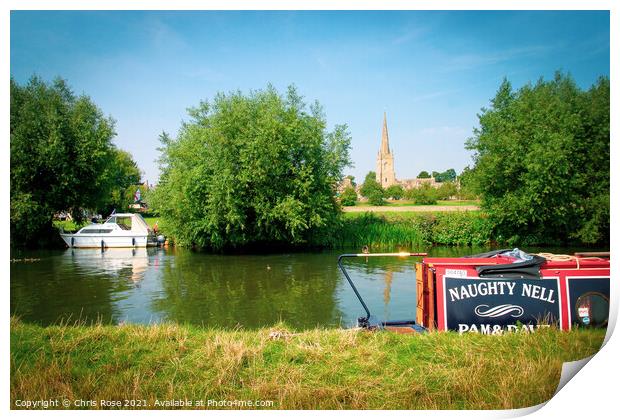Lechlade, River Thames Print by Chris Rose