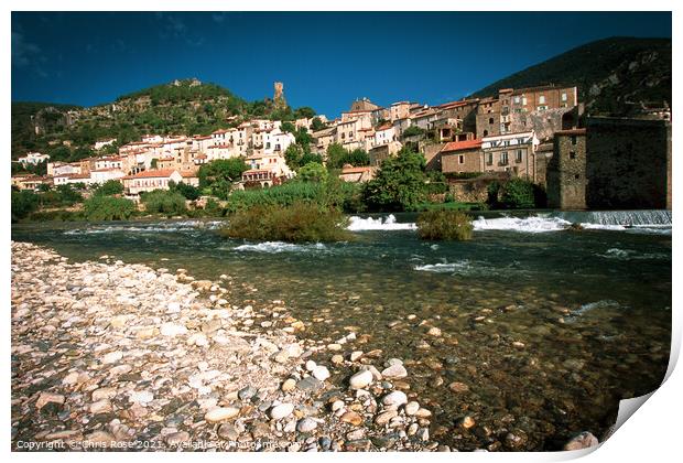 Roquebrun, River Orb Print by Chris Rose