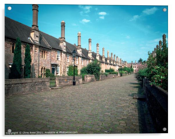 Wells, Vicars Close Acrylic by Chris Rose