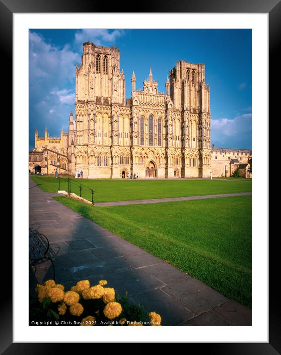 Wells cathedral Framed Mounted Print by Chris Rose