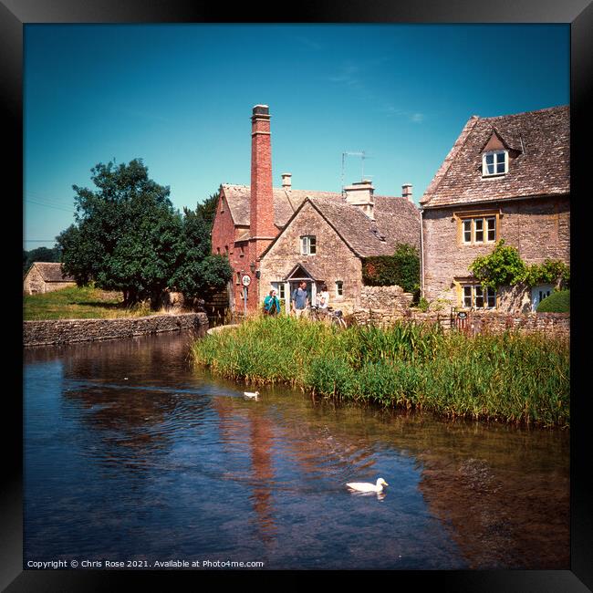 Lower Slaughter, the old mill Framed Print by Chris Rose