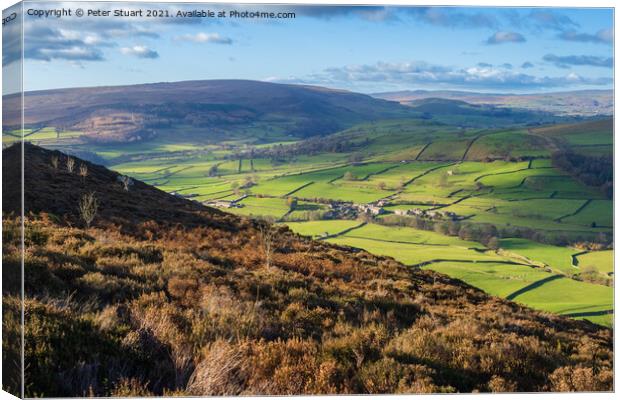 View from the Simon's Seat in the Yorkshire Dales Canvas Print by Peter Stuart