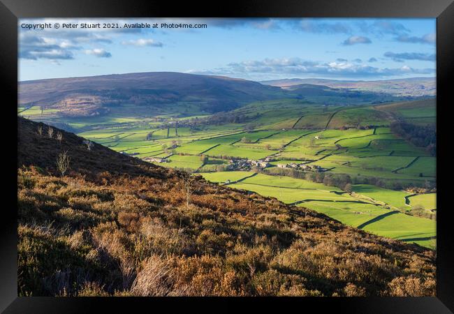 View from the Simon's Seat in the Yorkshire Dales Framed Print by Peter Stuart