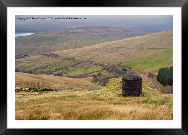 Blea moor and Dent Head in the Yorkshire Dales Framed Mounted Print by Peter Stuart