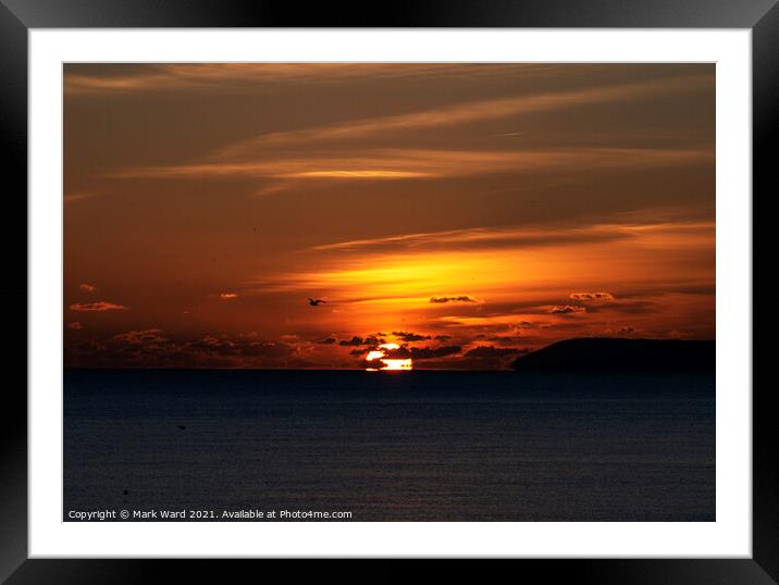 Sun, Sea, and Sky. Framed Mounted Print by Mark Ward