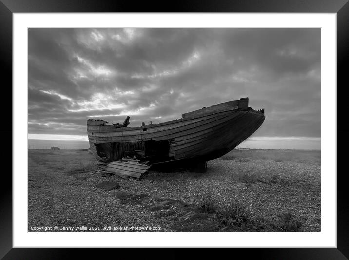 Dungeness Shipwreck Framed Mounted Print by Danny Wallis