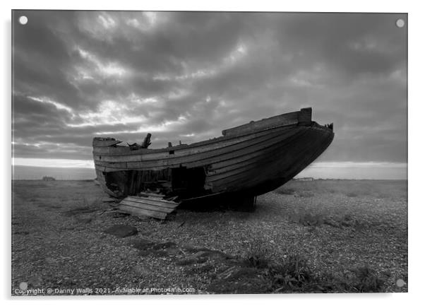 Dungeness Shipwreck Acrylic by Danny Wallis