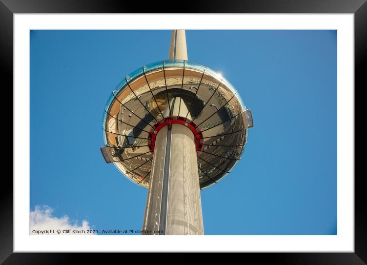 British Airways i360 tower Brighton Framed Mounted Print by Cliff Kinch