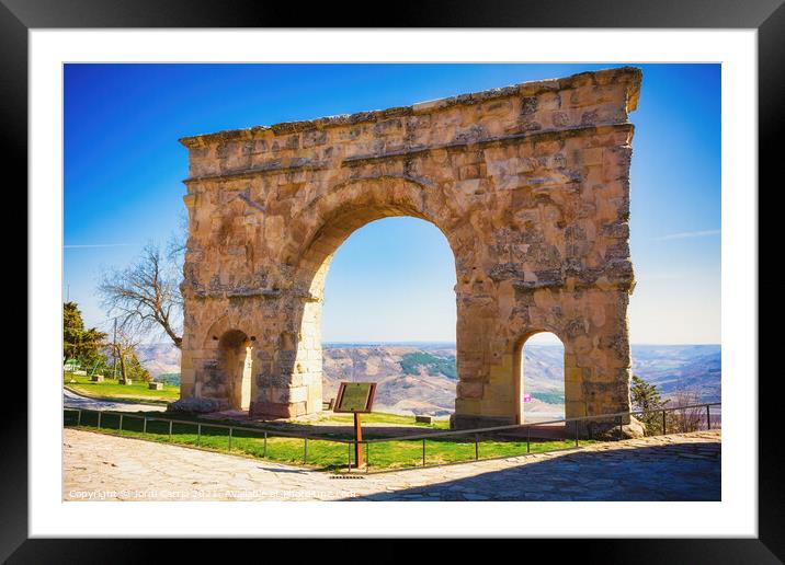 Roman Arch of Medinaceli, Castilla and Leon, Spain - Gradient co Framed Mounted Print by Jordi Carrio