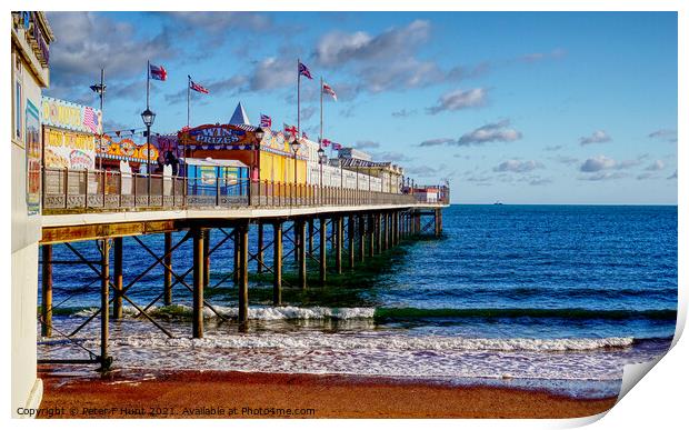 Paignton Pier November sun Print by Peter F Hunt